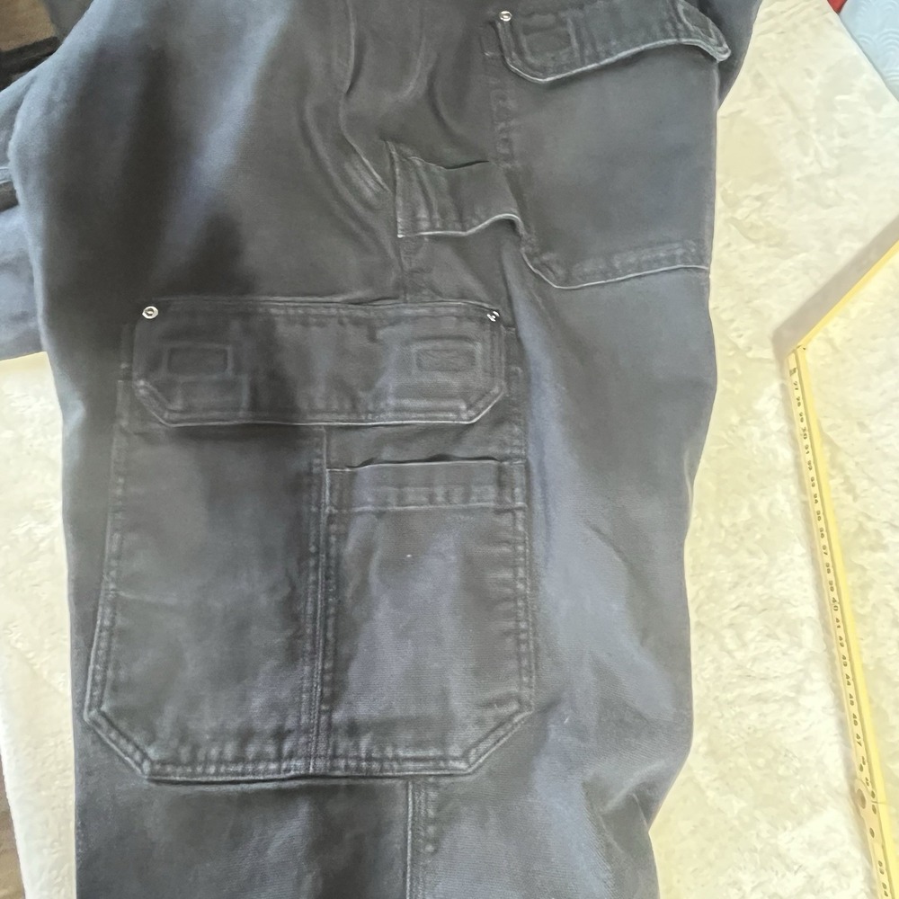Duluth Trading Co Cargo Pants Mens 34x34 Black Fire Hose Cotton Workwear Utility - Picture 15 of 16